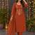 women ethnic motifs embroidered regular sequinned  cotton kurta with trousers & with dupatta