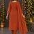women ethnic motifs embroidered regular sequinned  cotton kurta with trousers & with dupatta