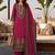 women ethnic motifs printed regular  silk kurta with palazzos & with dupatta
