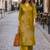 women embroidered regular thread work  cotton kurta with palazzos