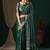 Teal teal striped  georgette zari kanjeevaram saree