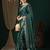 Teal teal striped  georgette zari kanjeevaram saree