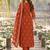 women ethnic motifs printed regular mirror work  cotton kurta with trousers & with dupatta