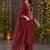 women ethnic motifs embroidered regular thread work  cotton kurta with trousers & with