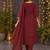women ethnic motifs embroidered regular thread work  cotton kurta with trousers & with