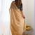 Gold sequinned net designer saree