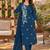 women floral embroidered regular thread work  cotton kurta with trousers & with dupatta