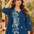women floral embroidered regular thread work  cotton kurta with trousers & with dupatta