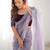Purple sequinned net saree