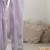 Purple sequinned net saree