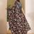 Black abstract printed pure georgette ready to wear saree