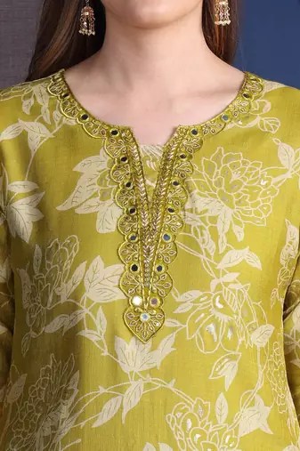 women floral printed kurta with palazzos & dupatta