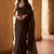 Brown embellished zari  cotton khadi saree