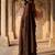 Brown embellished zari  cotton khadi saree
