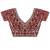 Maroon maroon embellished embroidered satin heavy work saree unstiched blouse