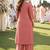 women ethnic motifs embroidered regular kurta with palazzos & with dupatta