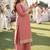 women ethnic motifs embroidered regular kurta with palazzos & with dupatta