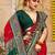 Red ethnic motifs printed zari patola saree