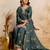 women embroidered regular kurta with palazzos & with dupatta