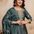 women embroidered regular kurta with palazzos & with dupatta
