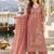 women ethnic motifs embroidered kurta with palazzos & with dupatta