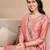 women ethnic motifs embroidered regular thread work  silk kurta with trousers & with dupatta