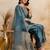 women embroidered regular kurta with palazzos & with dupatta
