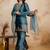 women embroidered regular kurta with palazzos & with dupatta