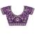 Purple ethnic motifs embroidered satin heavy work saree