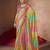 Green bandhani sequinned saree