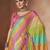 Green bandhani sequinned saree