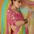 Green bandhani sequinned saree
