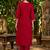 women floral embroidered regular thread work kurta with trousers & with dupatta
