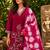 women floral embroidered regular thread work kurta with trousers & with dupatta