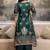 women ethnic motifs printed regular thread work kurta with palazzos & with dupatta