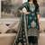 women ethnic motifs printed regular thread work kurta with palazzos & with dupatta