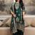 women ethnic motifs printed regular thread work kurta with palazzos & with dupatta