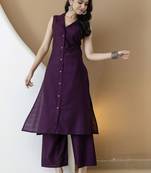 women regular kurta with palazzos