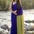 Navy blue  cotton khadi saree