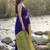 Navy blue  cotton khadi saree
