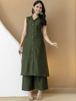women regular kurta with palazzos 2