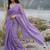 Lavender woven design sequinned  cotton khadi saree