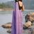 Lavender woven design sequinned  cotton khadi saree