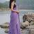 Lavender woven design sequinned  cotton khadi saree