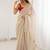 Cream embellished sequinned satin heavy work saree