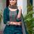 women ethnic motifs embroidered regular thread work kurta with patiala & with dupatta