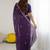 Purple ethnic motifs embroidered  georgette designer saree