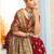 Burgundy floral poly georgette designer saree