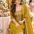 women ethnic motifs embroidered regular sequinned kurta with trousers & with dupatta