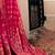 Pink floral zari poly georgette saree